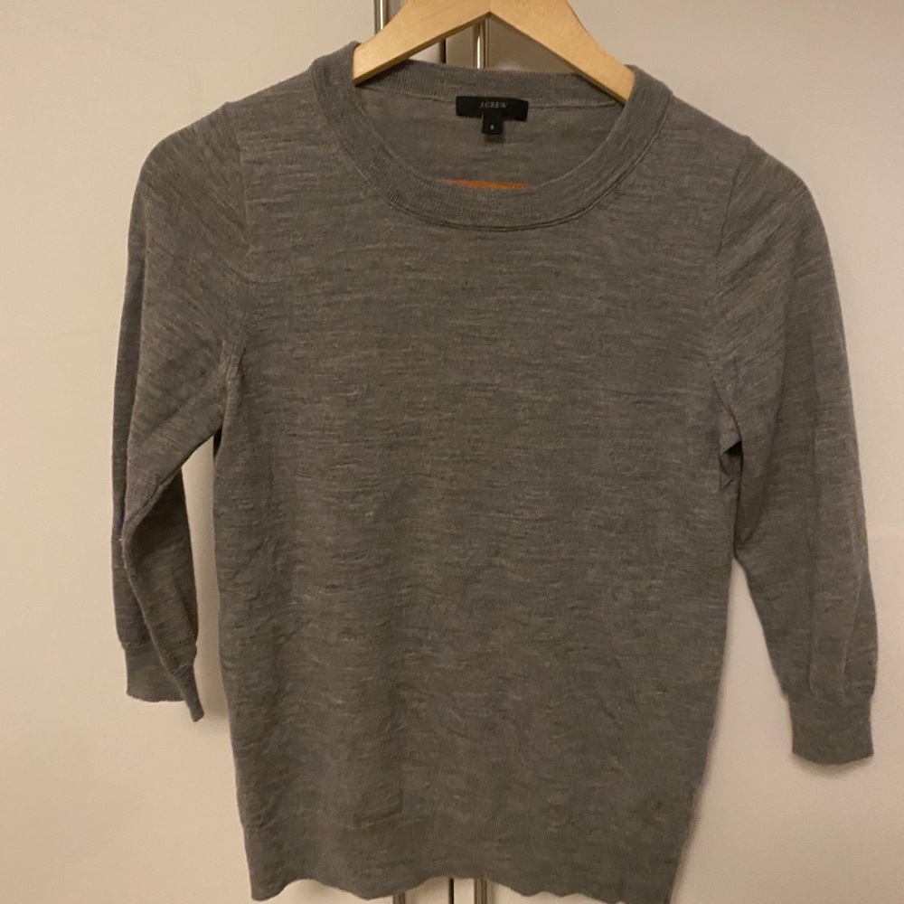 J Crew gray wool sweater size small